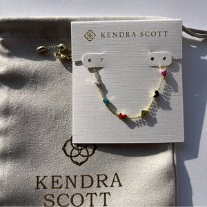 ✨Kendra Scott Haven Heart Gold Chain Bracelet in Multi Mix Color New 🩷